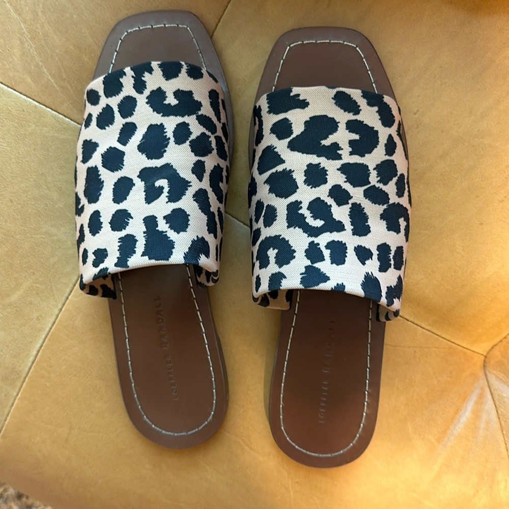 Loeffler Randall Leopard Print Sandals - image 1